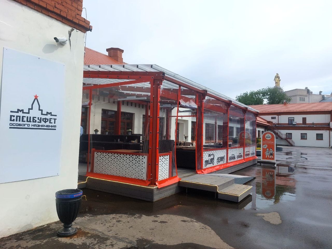 ПВХ шторы для летней террасы кафе в Пржевальском